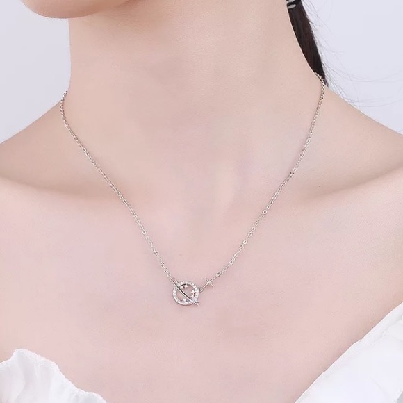 Sterling Silver 925 Planet Star Necklace - Picture 3 of 3